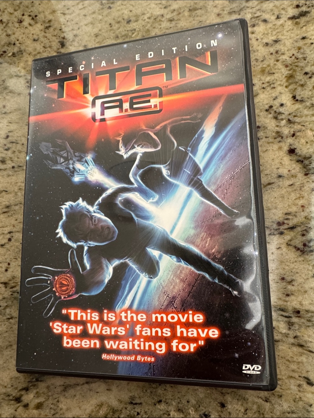 Titan A.E. DVD with Red and Blue Sci‑Fi Artwork